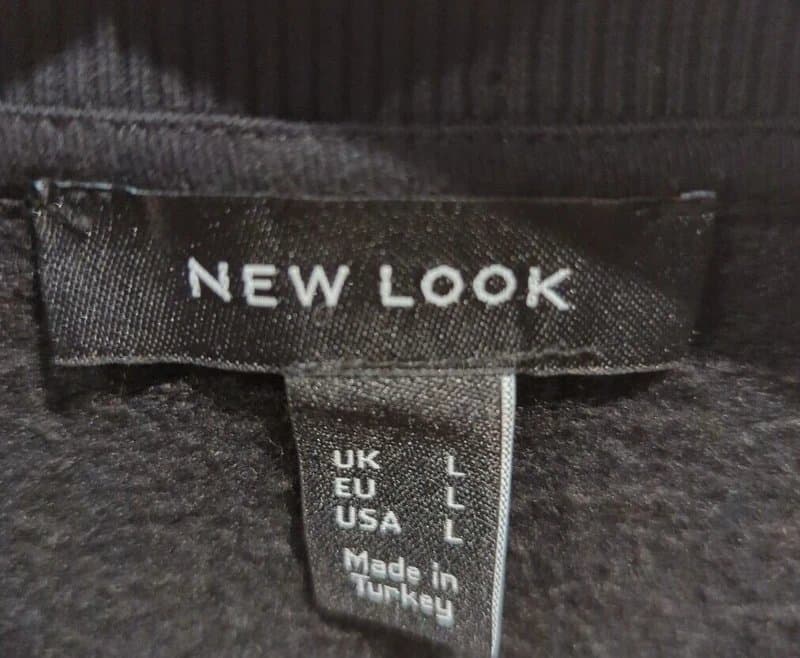 New Look New Look Women's Black Embroidered Long Sleeve Crew Neck Jumper Sweatshirt UK L