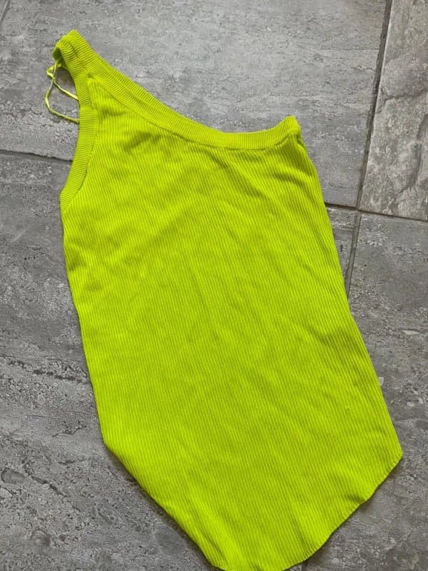 Zara Zara green one shoulder summer top size M