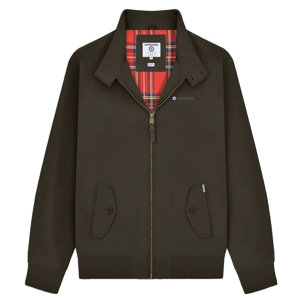 Lambretta Lambretta Men's Shower Resistant Harrington Jacket in Khaki