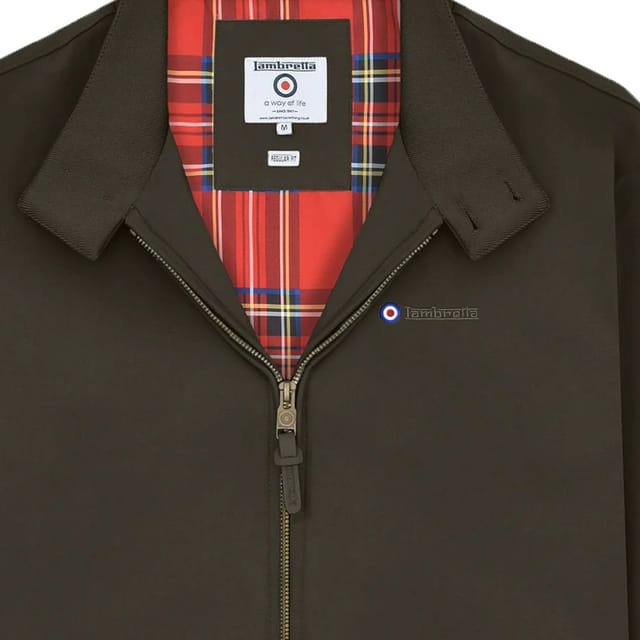Lambretta Lambretta Men's Shower Resistant Harrington Jacket in Khaki - 3