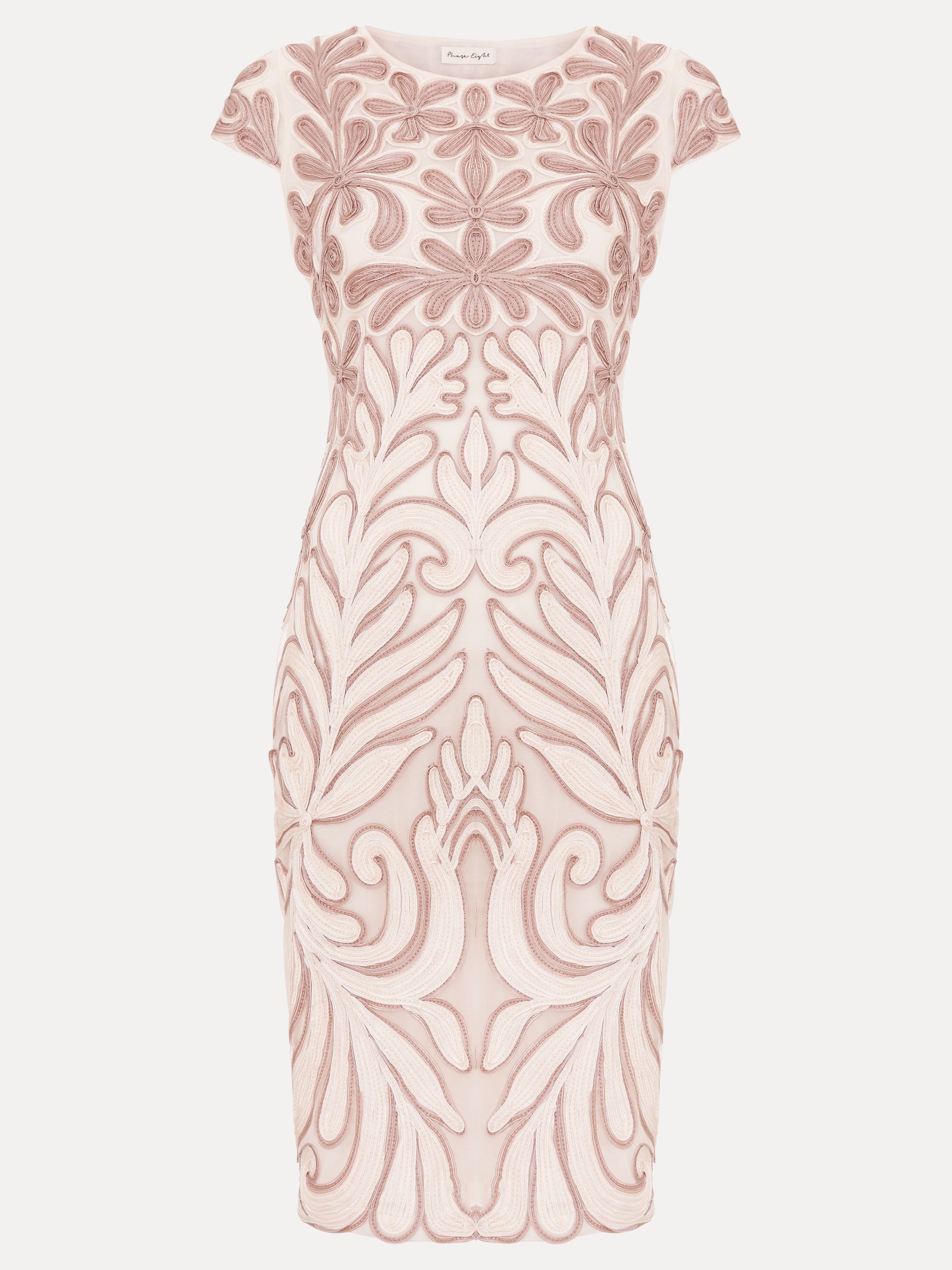 Phase Eight Phase Eight Women's Margaret Embroidery Detail Dress in Cream - 2