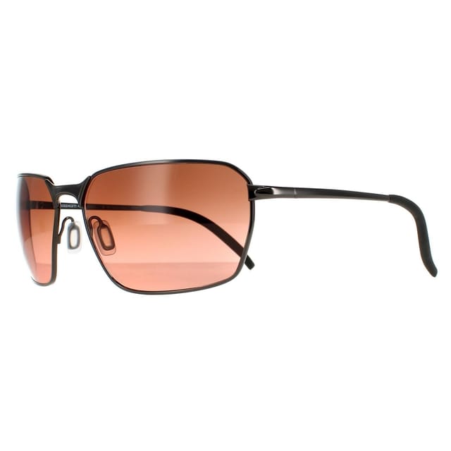 Serengeti Serengeti Men's Rectangle Shiny Dark Gunmetal Mineral Polarized Drivers Gradient Shelton in Grey - 2