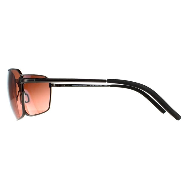 Serengeti Serengeti Men's Rectangle Shiny Dark Gunmetal Mineral Polarized Drivers Gradient Shelton in Grey - 3
