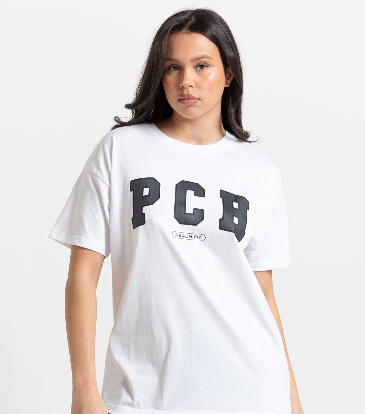 Peach Fit Women's White PCH Logo Elsie Tee Peach Fit New Look