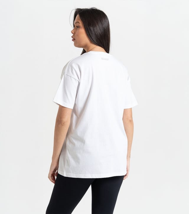 Peach Fit Women's White PCH Logo Elsie Tee Peach Fit New Look - 3