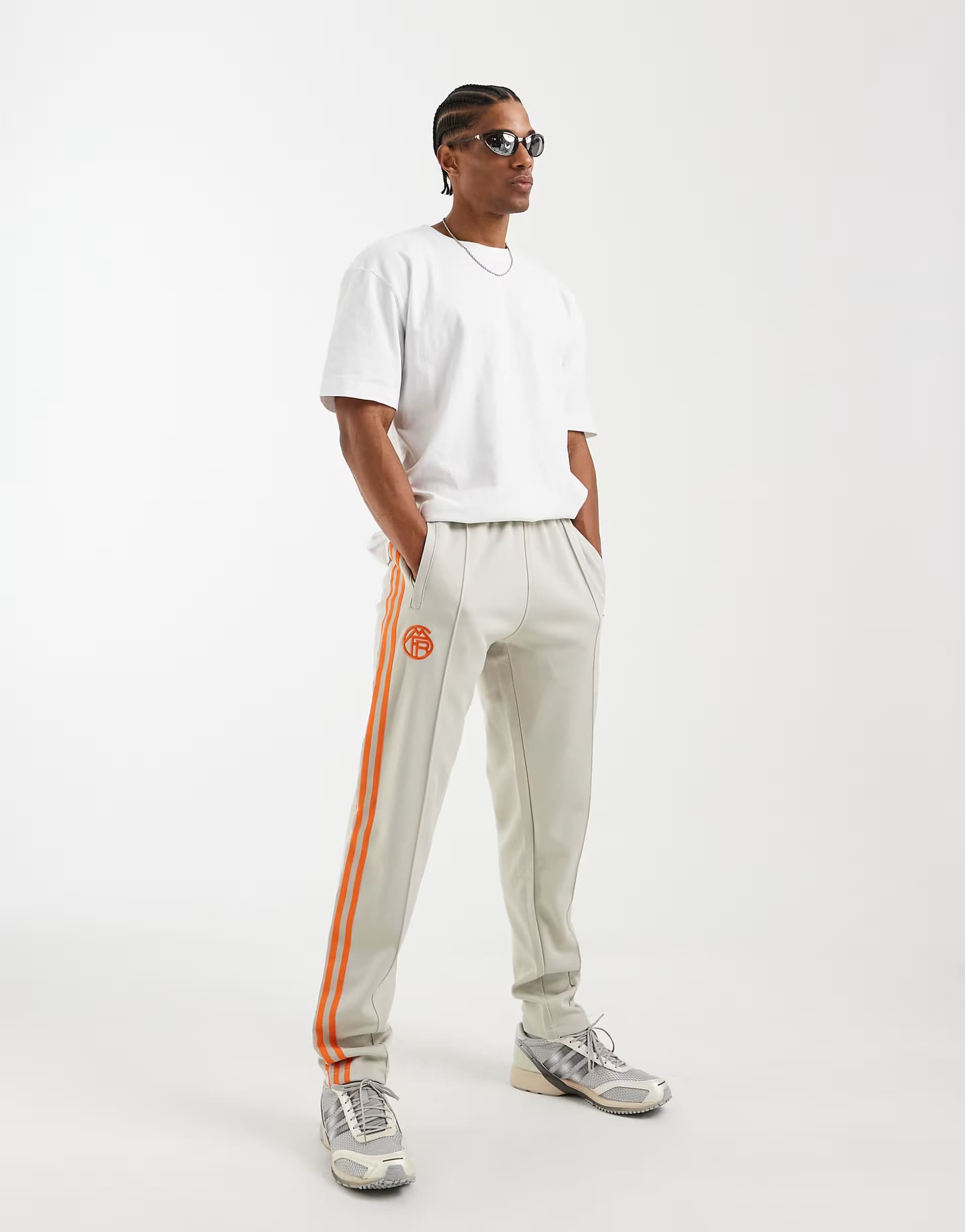ASOS adidas performance Fc bayern originals track pants in beige