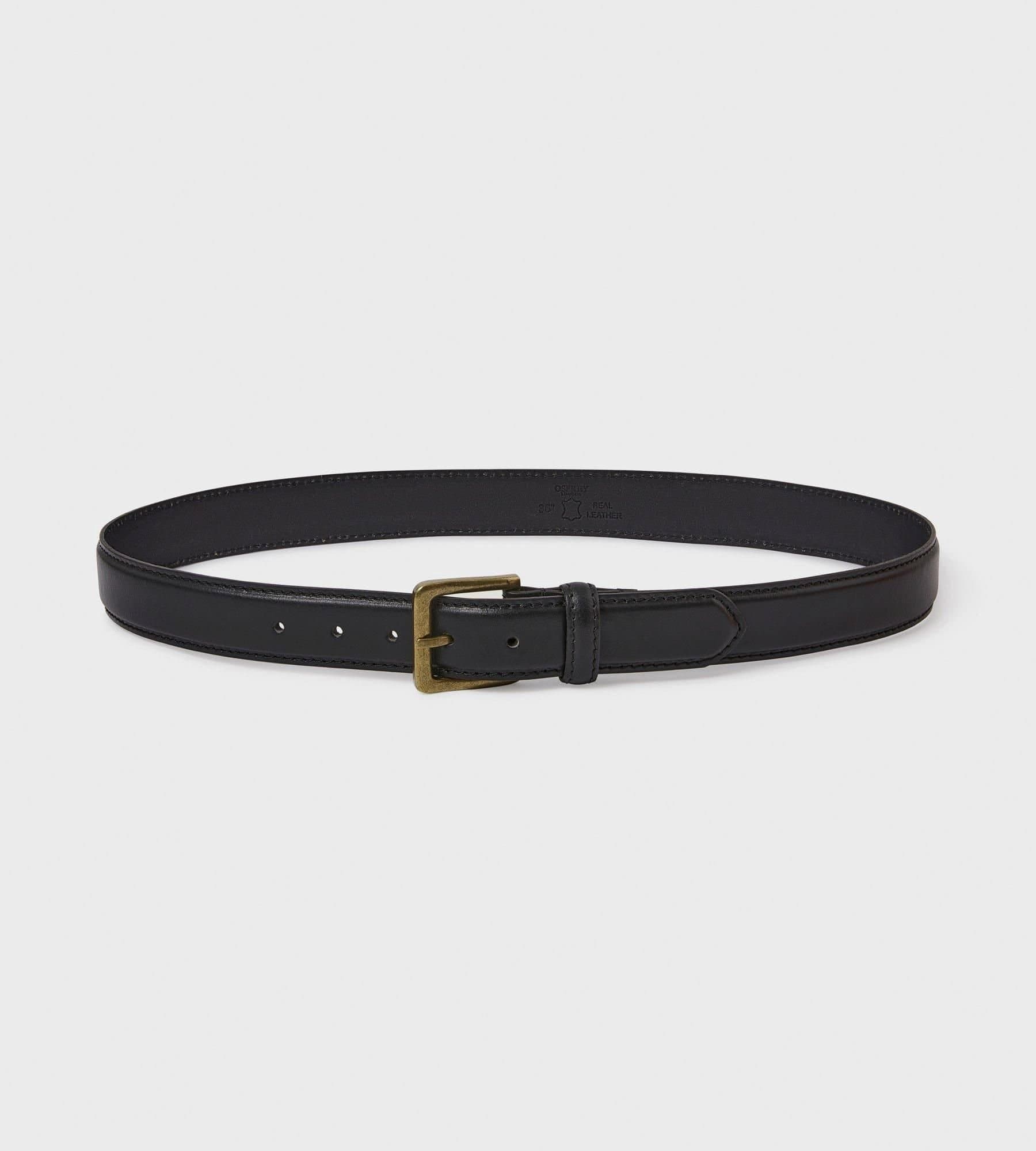 OSPREY LONDON OSPREY LONDON Men's The Profile Leather Belt in Black