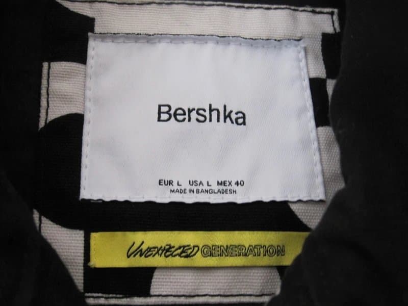 Bershka Bershka Size Large black and white jigsaw pattern bomber jacket suit men or women