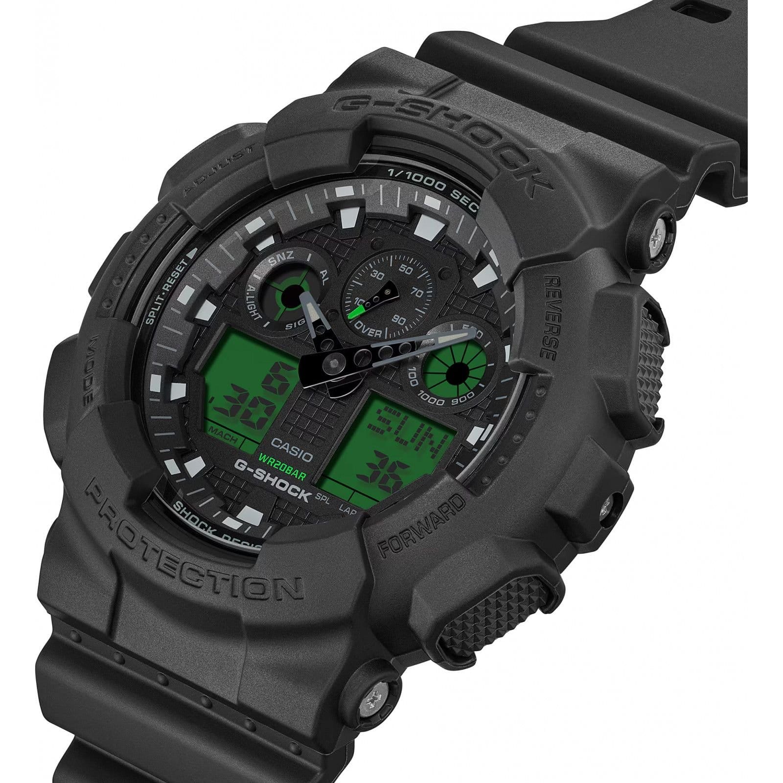 Casio Casio Men's GA-100BEG-1AER G-Shock 51mm Quartz Watch in Black - 4