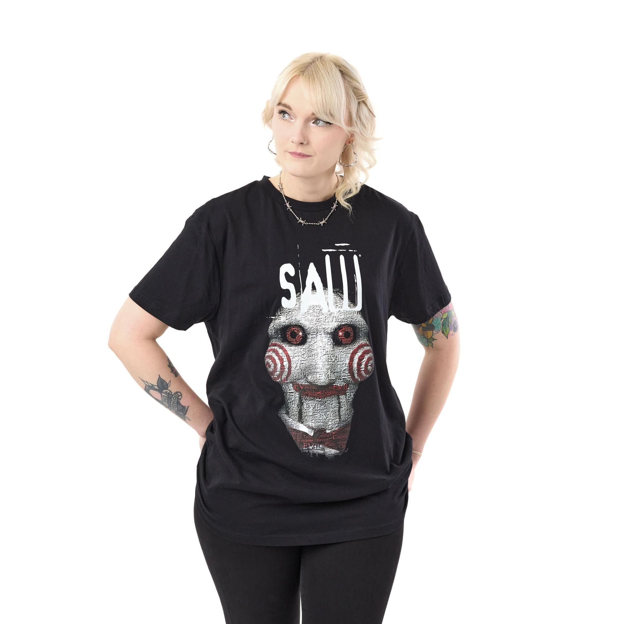 SAW SAW Men's Short Sleeved T-Shirt | Black | Official Merch - 1