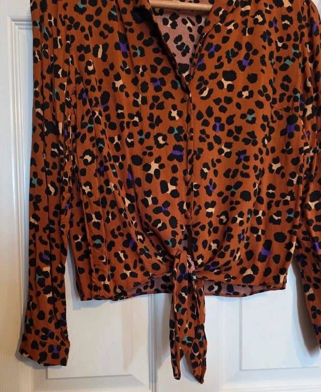 Primark Primark Leopard Print Tie Front Shirt