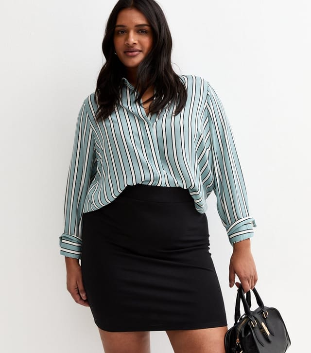 New Look Women's Plus Size Black Tube Mini Skirt Curves New Look - 3