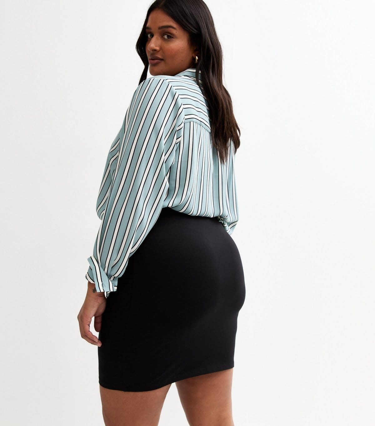 New Look Women's Plus Size Black Tube Mini Skirt Curves New Look - 4