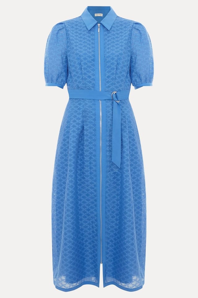 Phase Eight Phase Eight Women's Casey Belted Midi Dress in Bright Blue - 2