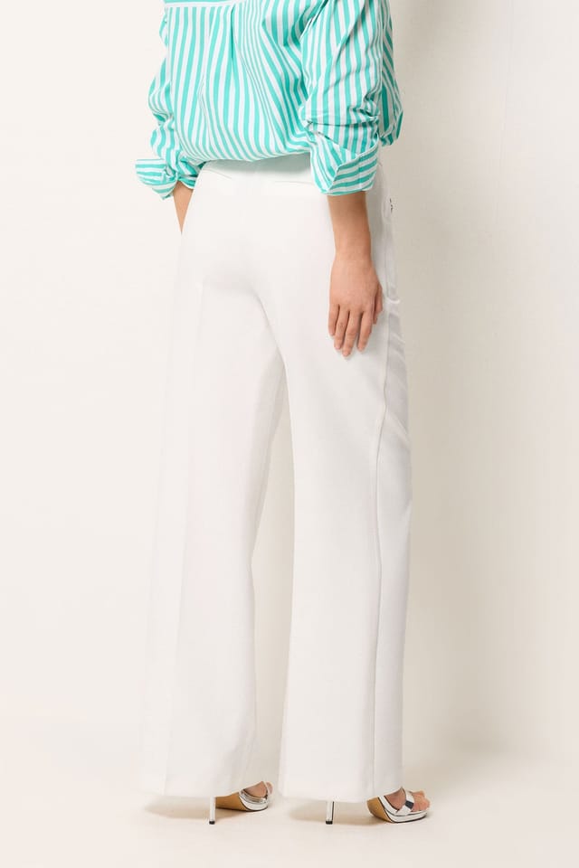 Star By Julien Macdonald Star by Julien Macdonald Women's Tailored Wide Leg Trousers in White - 3