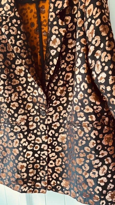 Never Fully Dressed Never Fully Dressed Black/Bronze Foil Blazer Size 18