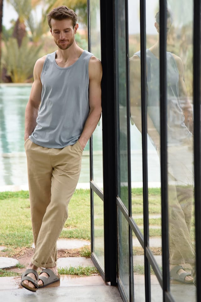 Oiler & Boiler Oiler & Boiler Men's Tangier Garment Dye Vest in Grey - 3