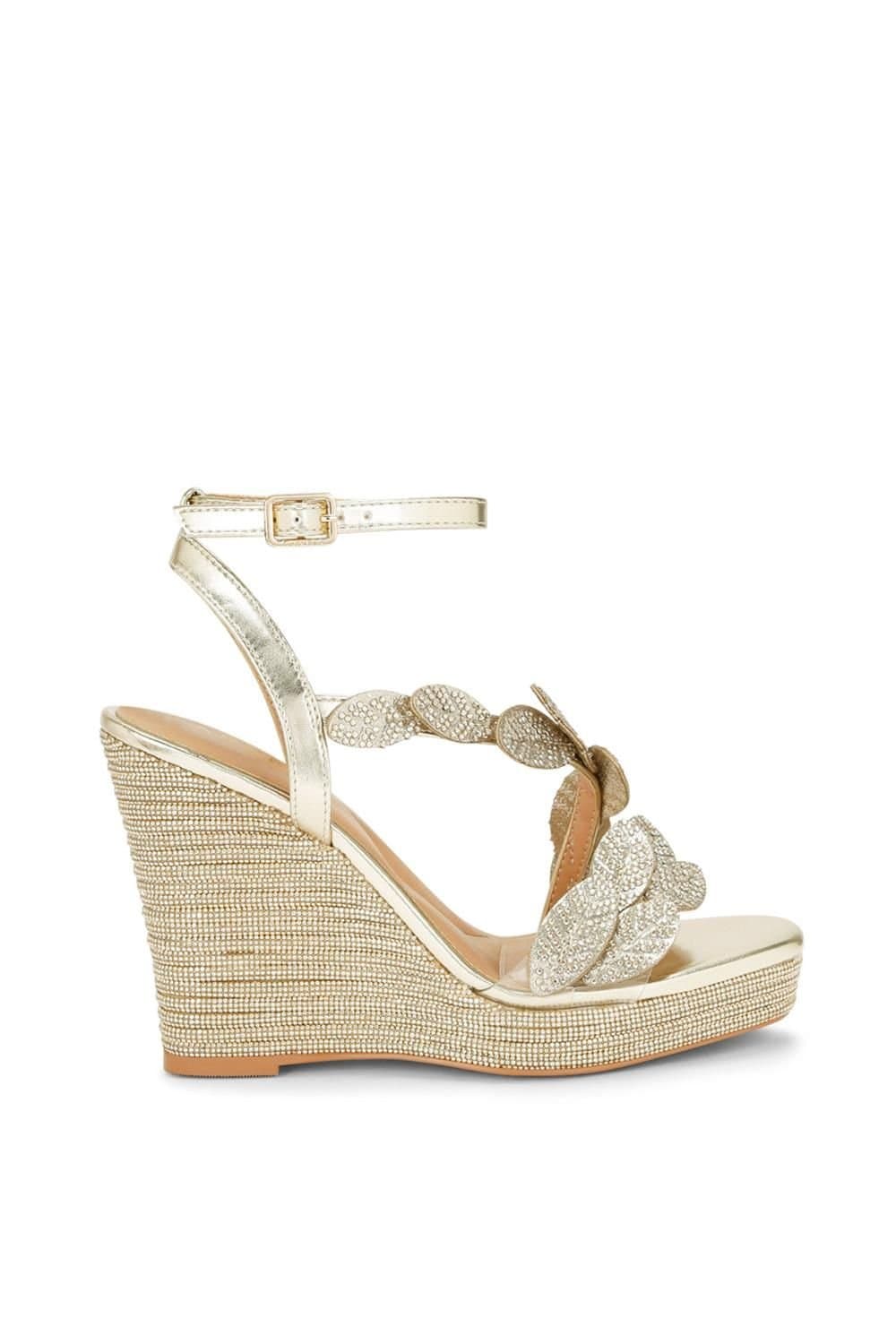 Carvela Carvela Women's 'Eleganza Wedge' Fabric Heels in Gold