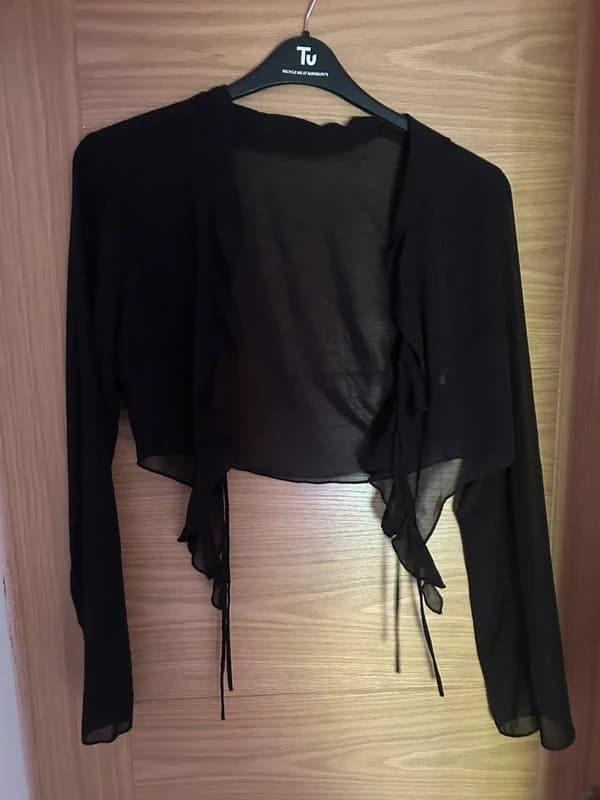 Bershka Black sheer Chiffon