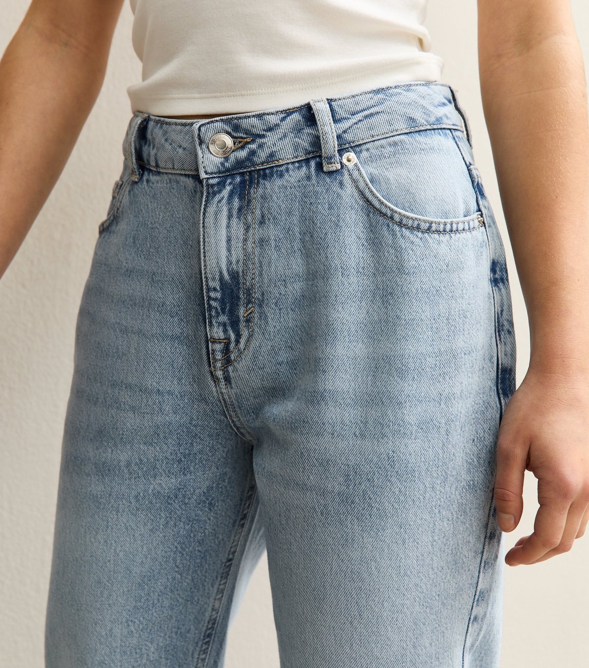 New Look Women's Petite Light Blue Anica Straight Leg Jeans New Look - 3