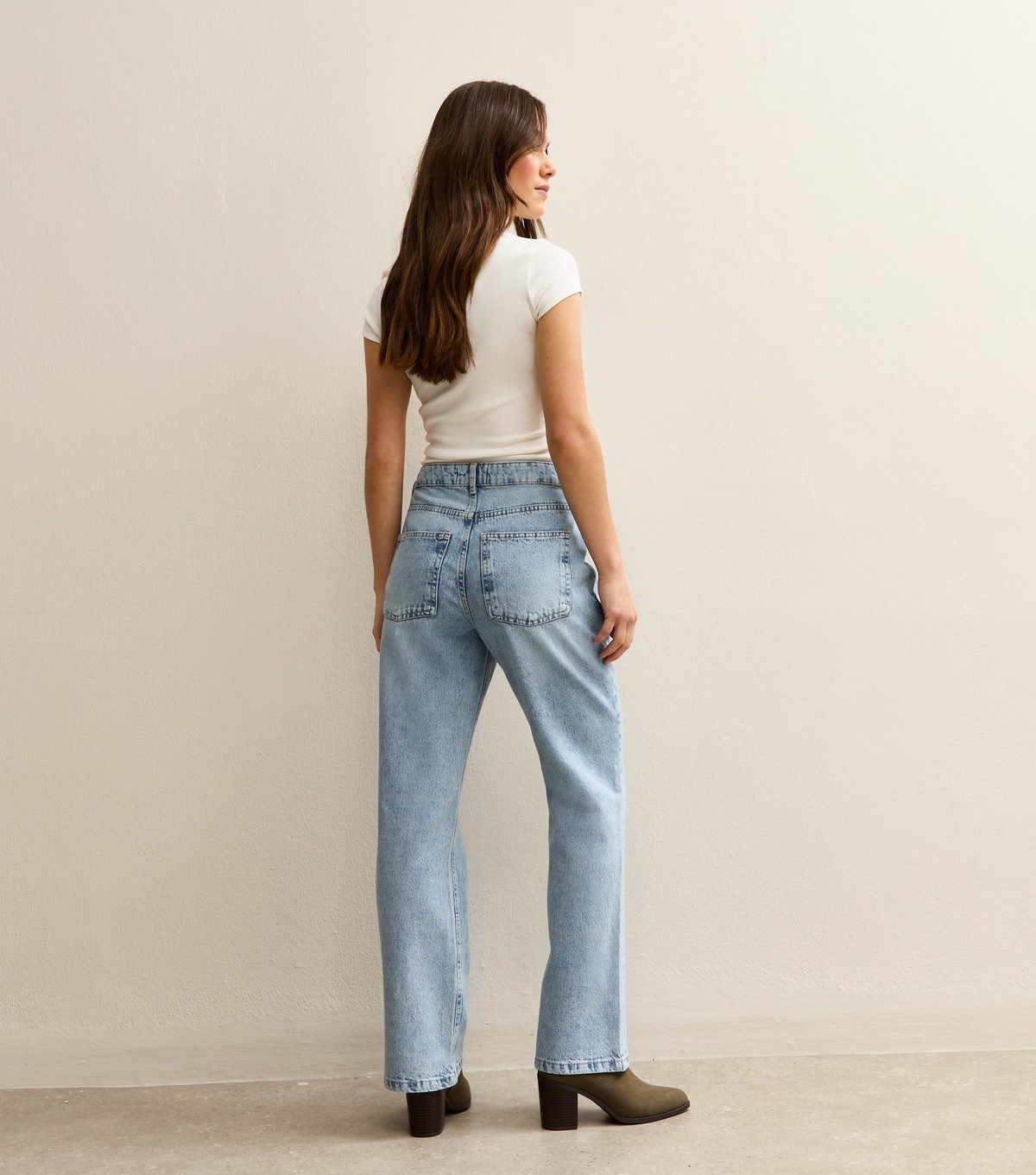 New Look Women's Petite Light Blue Anica Straight Leg Jeans New Look - 4