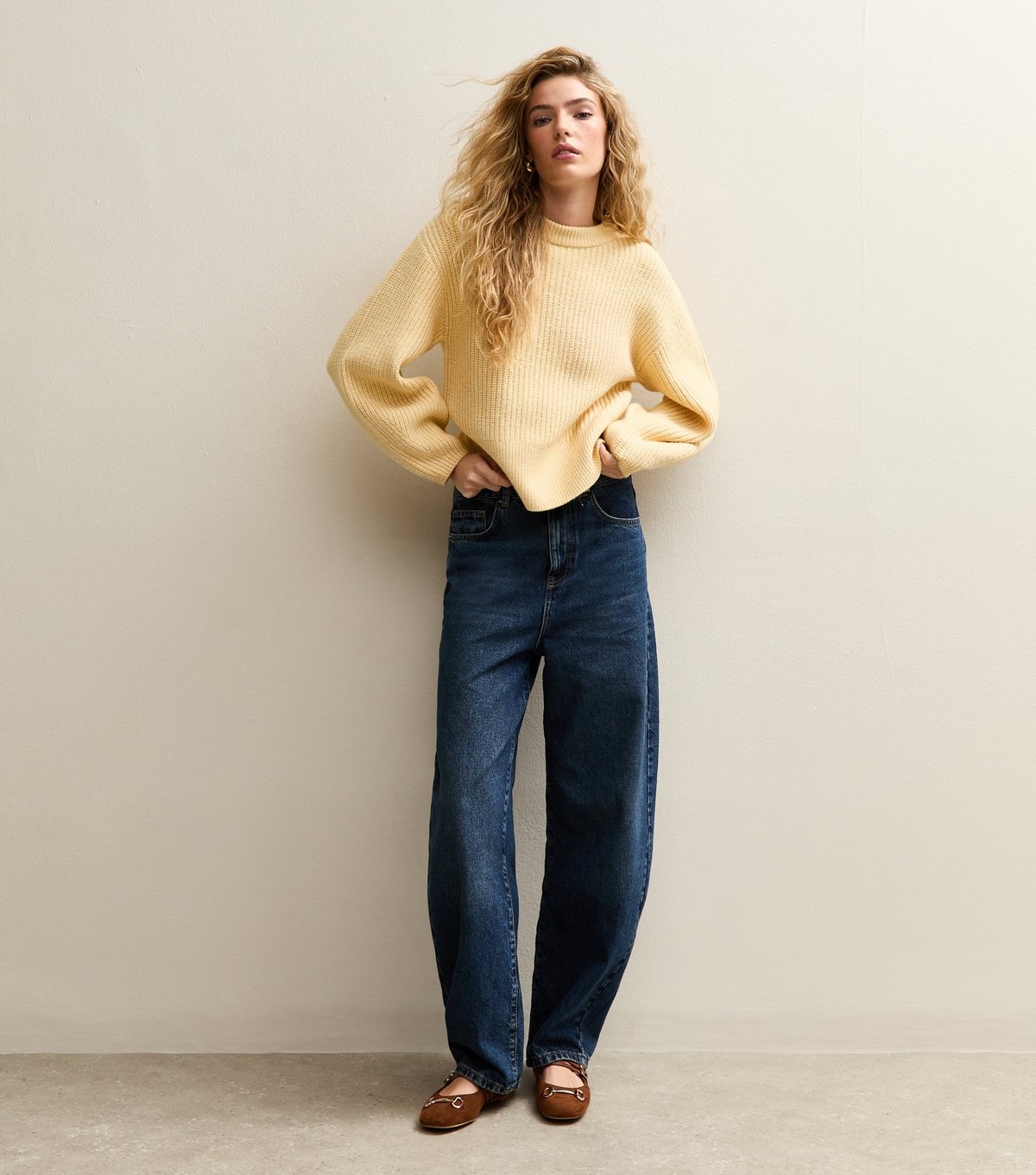 New Look Women's Yellow Ribbed Knit Long Sleeve Jumper New Look - 3