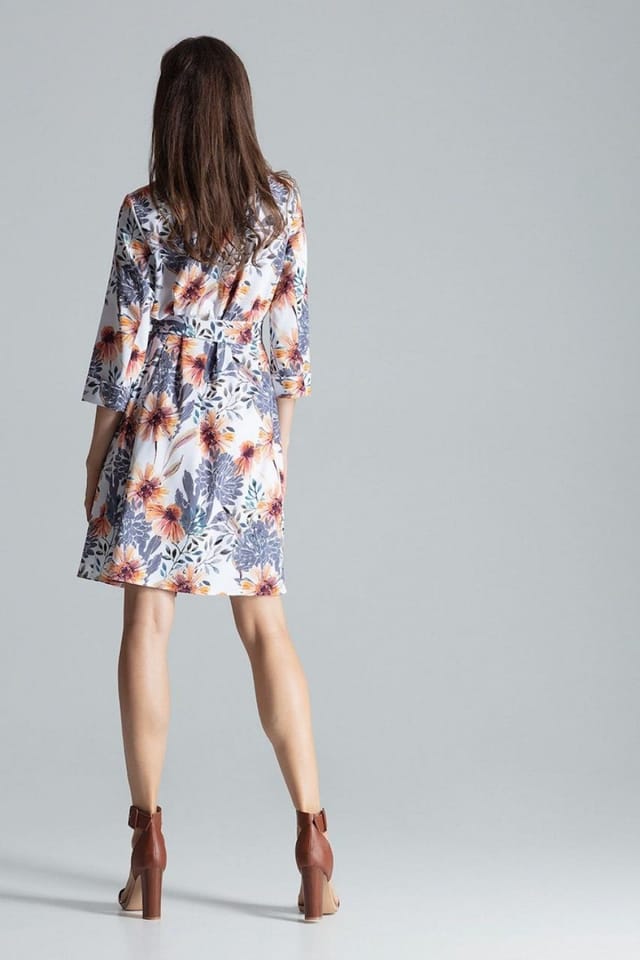 Love Lace Love Lace Women's Printed Loose Shirt Dress with Tie Waist - 3