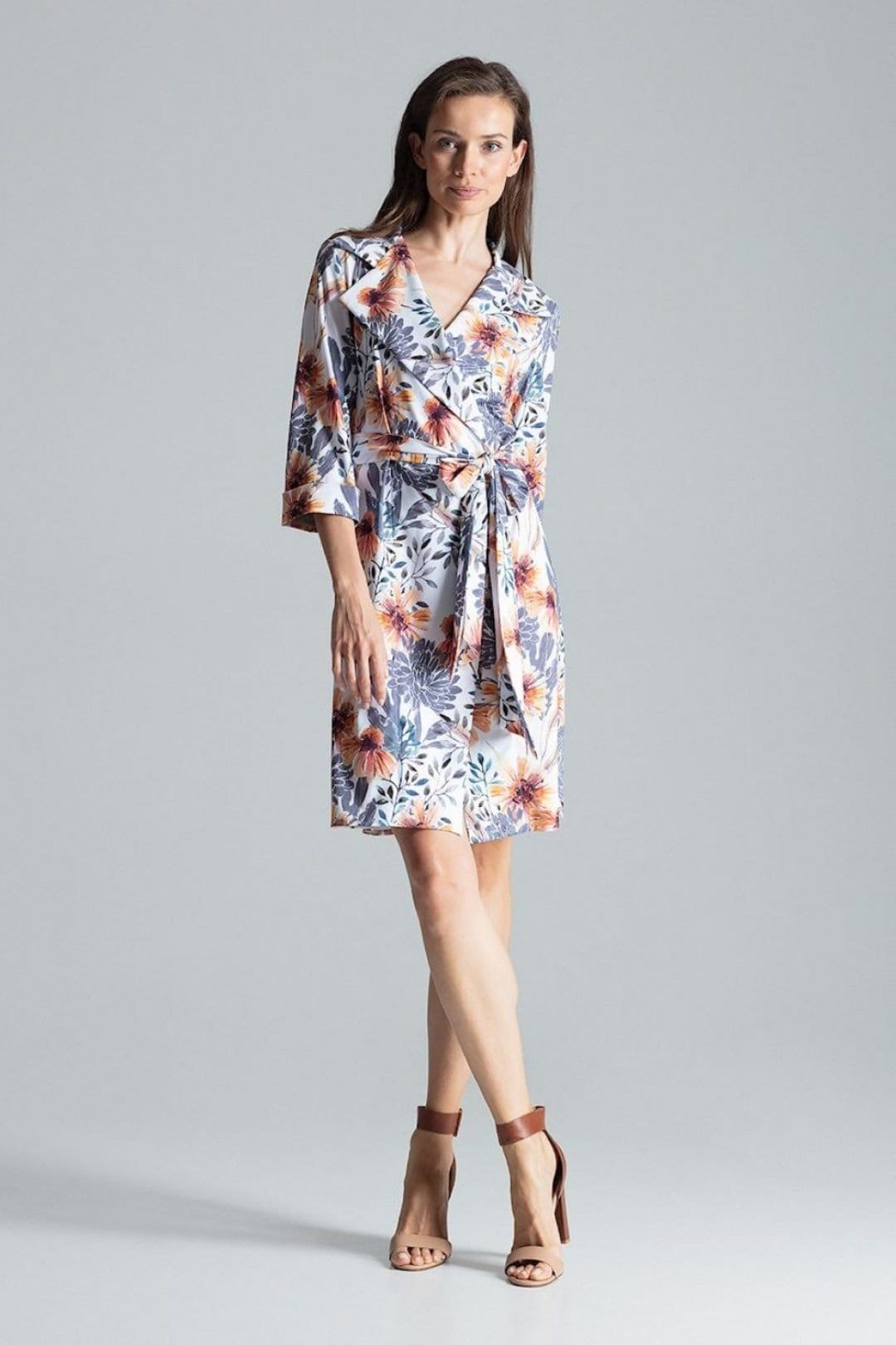 Love Lace Love Lace Women's Printed Loose Shirt Dress with Tie Waist - 4