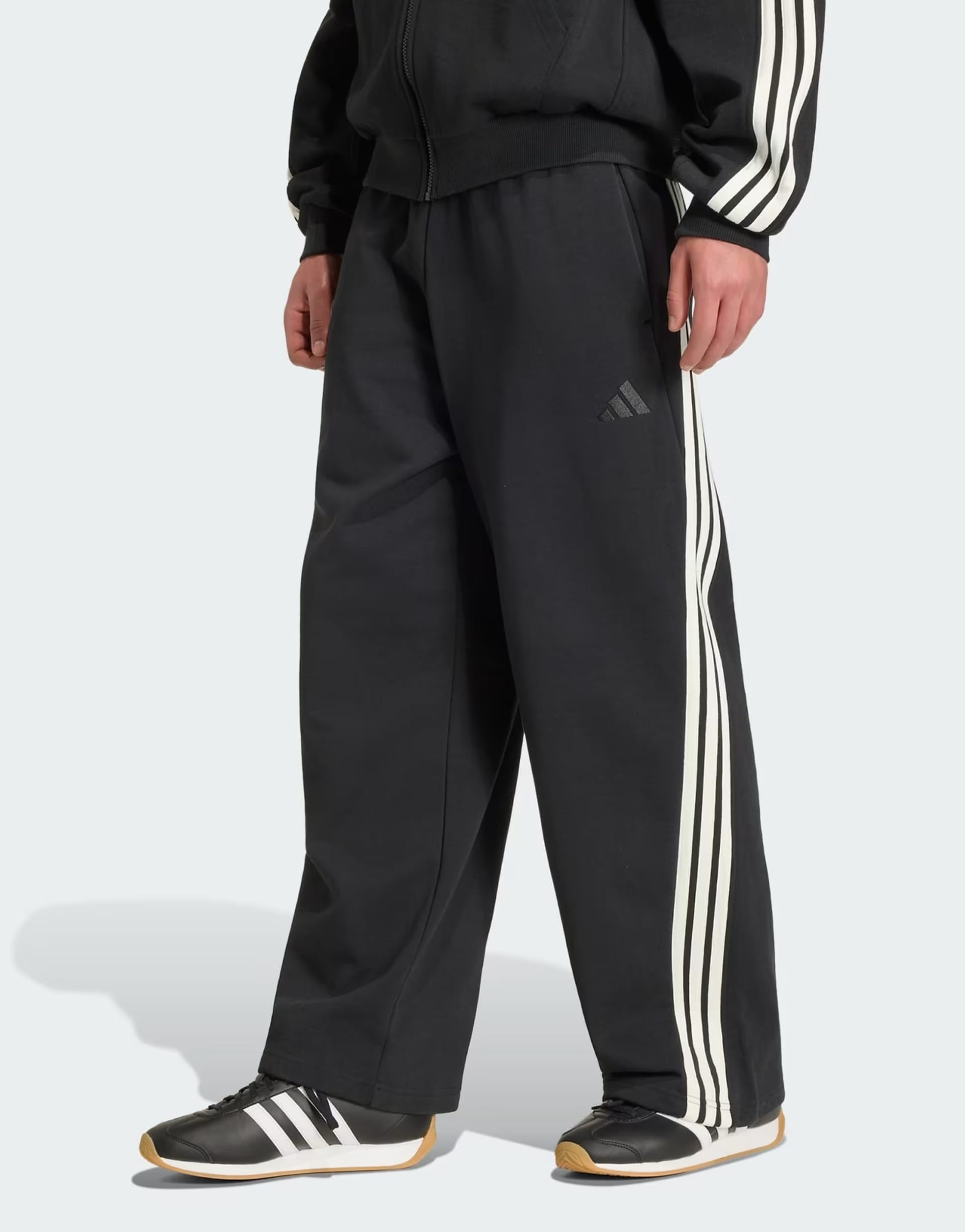 Adidas Performance Black/Off White Wide-Leg Pants