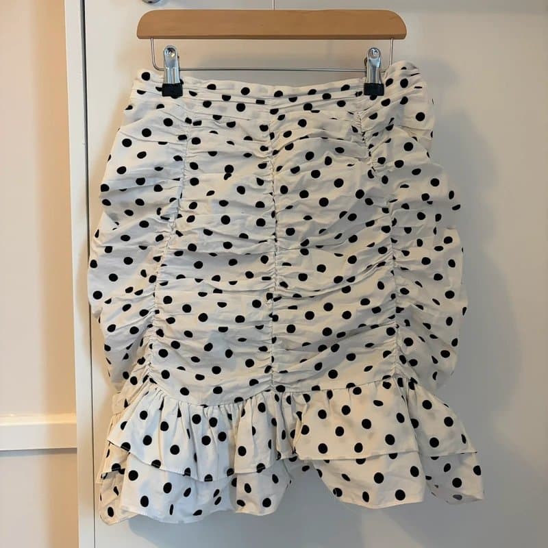 ASOS ASOS Luxe Polka Dot Mini Skirt with Frill