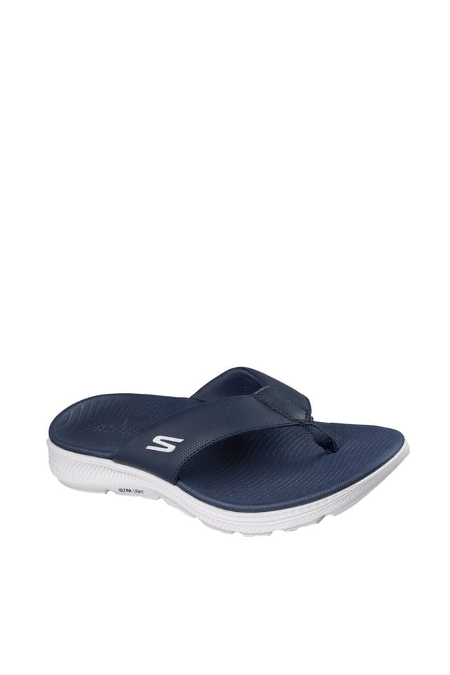 Skechers Skechers Men's GO CONSISTENT SANDAL 2.03 Point Sandal W/ Printed Pu Navy Synthetic/White trim - 2