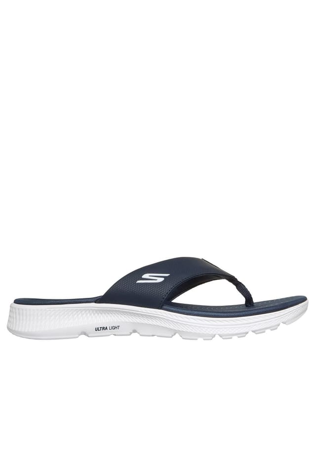 Skechers Skechers Men's GO CONSISTENT SANDAL 2.03 Point Sandal W/ Printed Pu Navy Synthetic/White trim - 3