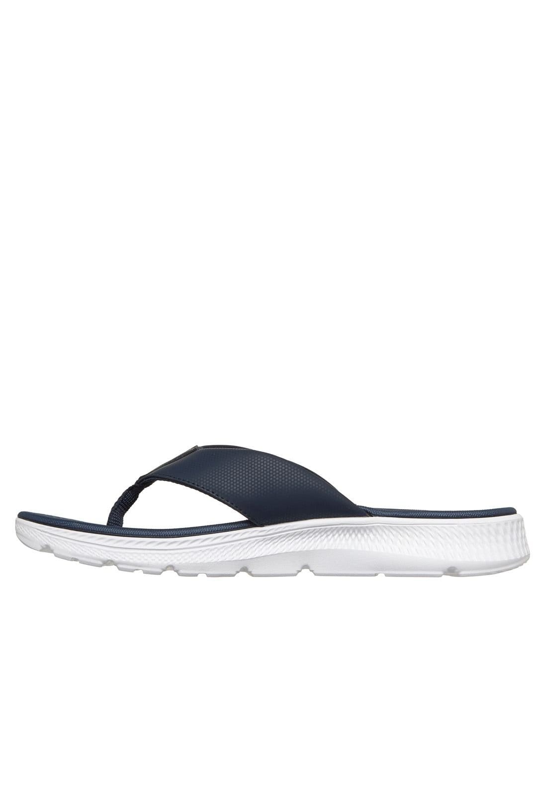 Skechers Skechers Men's GO CONSISTENT SANDAL 2.03 Point Sandal W/ Printed Pu Navy Synthetic/White trim - 4