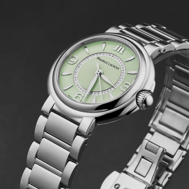 Maurice Lacroix Maurice Lacroix Women's 'Fiaba' Green Dial Stainless Steel Bracelet Quartz Watch in Silver - 2