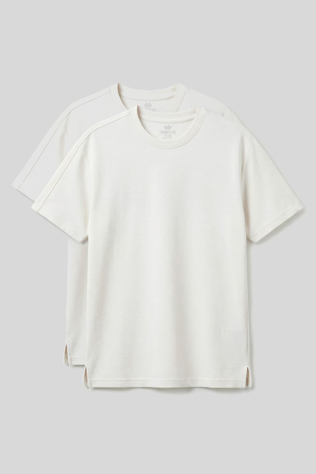 Tommy Life Tommy Life Men's Viscose Blend T-shirt in Cream