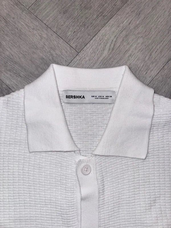 Bershka Bershka lightweight knitted shirt in white
