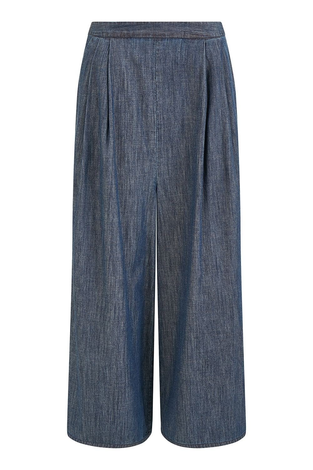Yumi Yumi Women's Blue Chambray Denim Culottes - 4