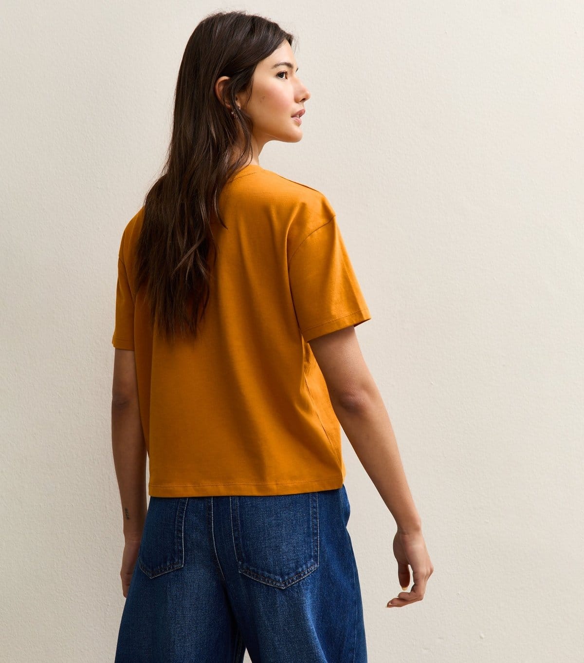 New Look Women's Burnt Orange Cotton Boxy Fit T-Shirt New Look - 4
