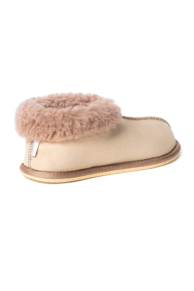 Celtic & Co Celtic & Co Women's ' Shearling Bootee Slippers in Cream - 2