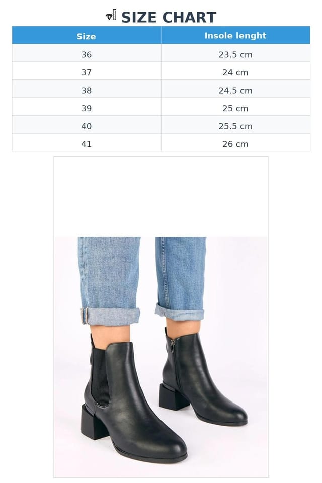 Love Lace Love Lace Women's Stylish Ankle Boots With Elastic Insert Zip Closure Comfort in Black - 3