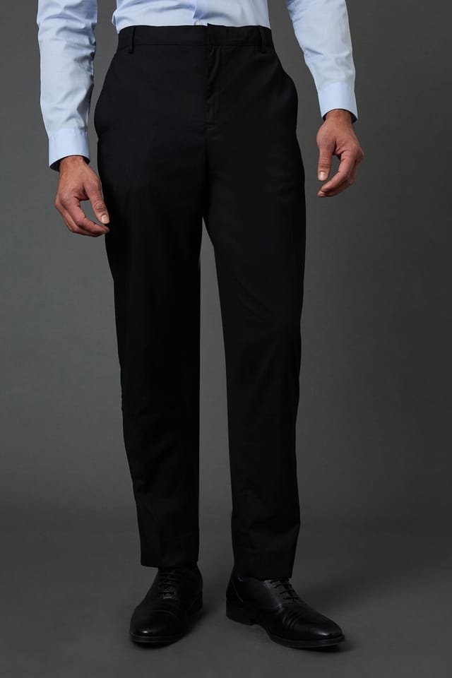 Burton Burton Men's Black Slim Fit Smart Trousers - 2