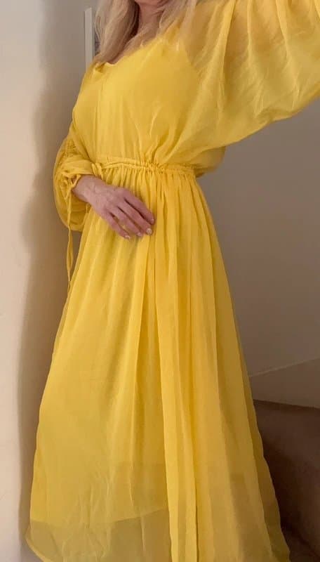 Never Fully Dressed Never fully dressed yellow maxi summer dress size 12