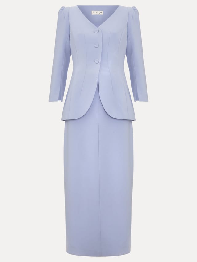 Phase Eight Phase Eight Women's Gabriela Tailored Midi Dress in Baby Blue - 2
