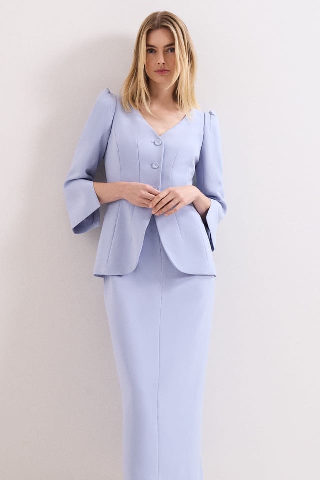 Phase Eight Phase Eight Women's Gabriela Tailored Midi Dress in Baby Blue - 3