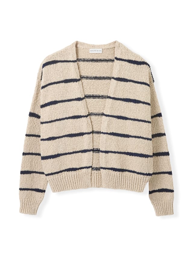 Celtic & Co Celtic & Co Women's Long Sleeve Drop Stitch Cardigan in Navy - 2