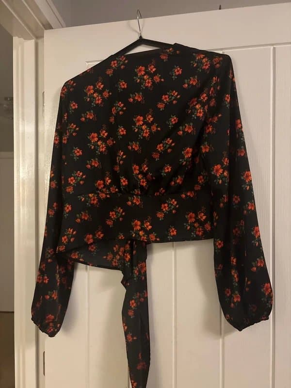 Topshop Topshop satin flora blouse