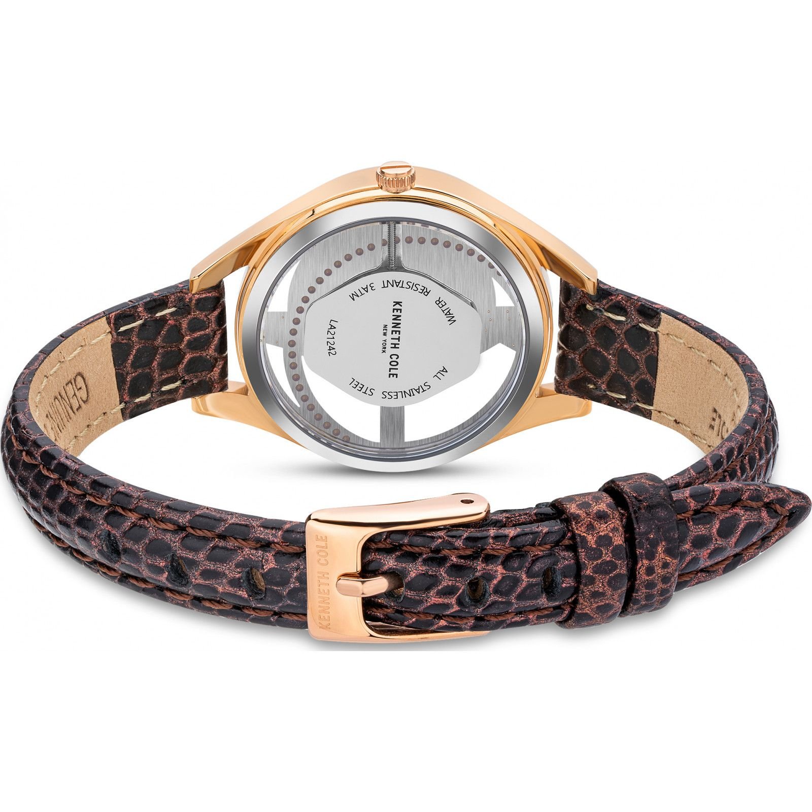 Kenneth Cole Kenneth Cole Women's KCWLA2124202 Classic 34mm Quartz Watch in Brown - 2