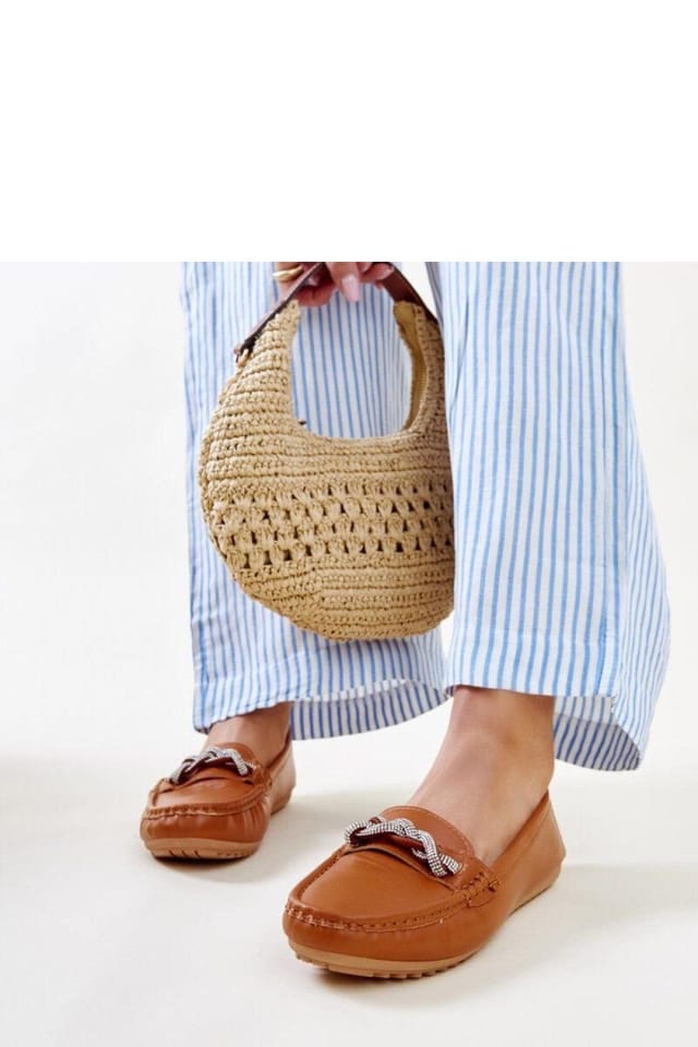 Love Lace Love Lace Women's Adiba Zircon Embellished Moccasin Shoes for Comfort Style in Tan - 3