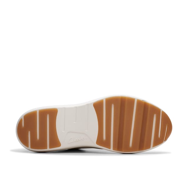 Clarks Clarks Women's Tivoli Zip Off-White Leather Trainers in White - 3