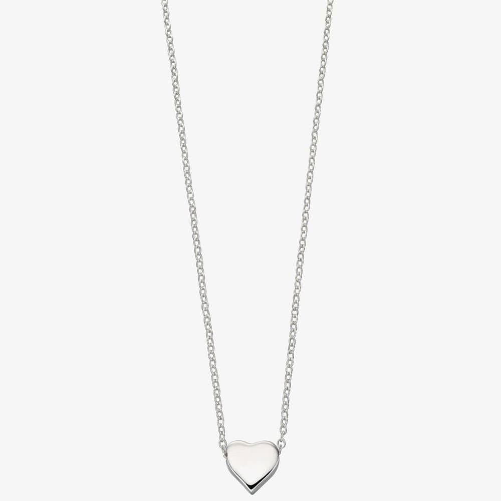 T.H.Baker T.H.Baker Women's Sterling Silver Plain Small Heart Necklace N3545